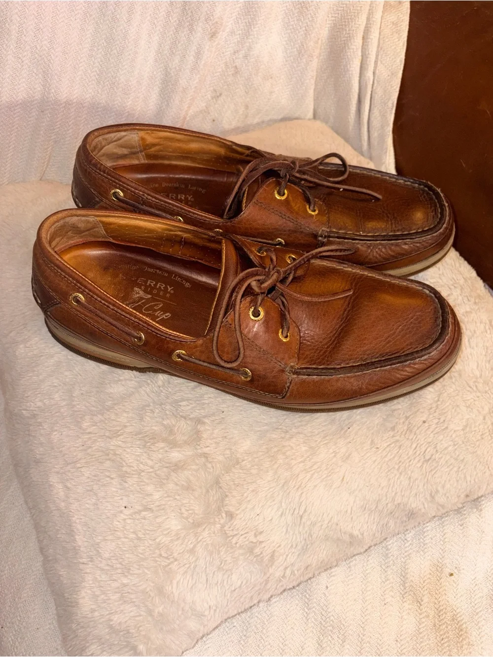 premium Sperry boat shoes (especially Gold Cup or leather models with Vibram)